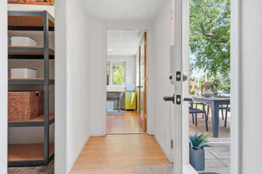 Walkout to the backyard patio!