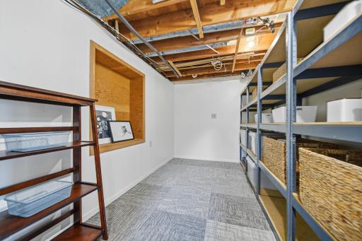 Lower level storage room.