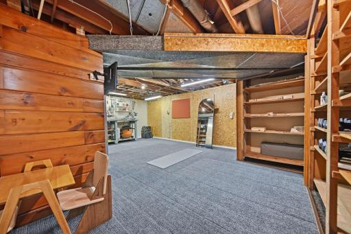 Lower level storage/workshop area!