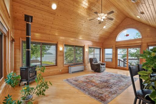Freestanding natural gas fireplace will keep you warm & cozy in winter.