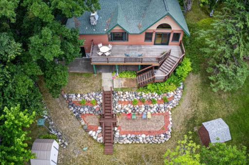 Beautifully terraced & landscaped. Metal shed on the left is included. The shed on the right is on the neighbors lot.