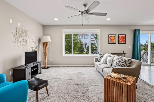 So much light fills the main level living and dining areas