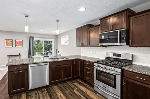 Stainless appliances and granite countertops