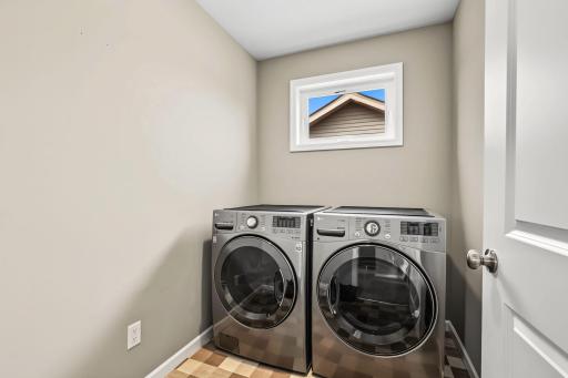 Never carry laundry up and down the stairs again! Upper level laundry