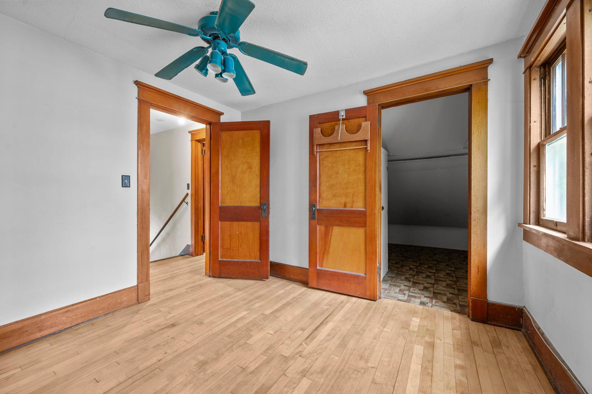 Large closet in 2nd bedroom.