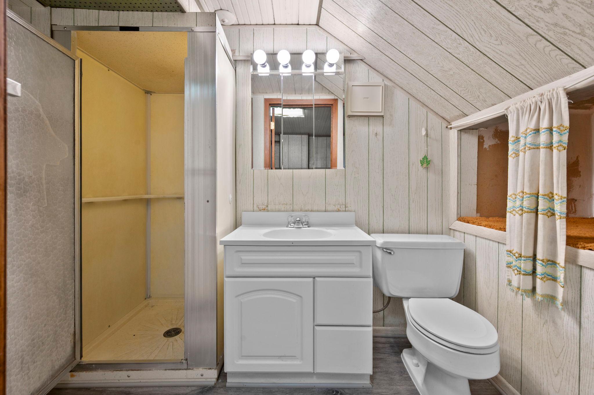 2nd 3/4 bath on the lower level.