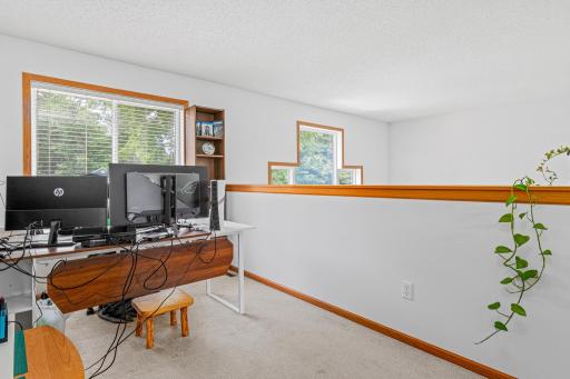 Loft area, currently being used as a home office.
