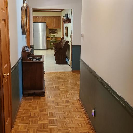 Parquet Flooring on Main Hallway