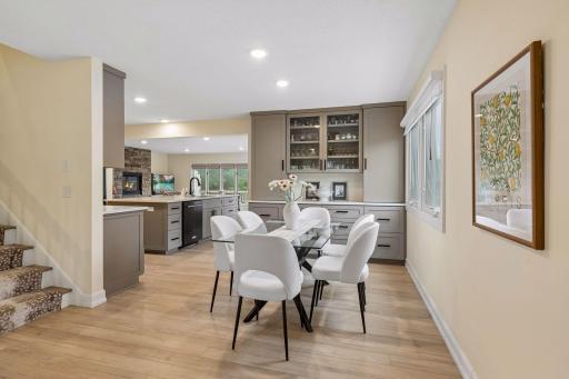 Formal dining room with built in storage