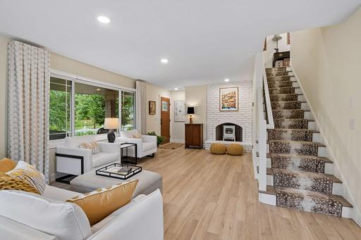 Living room with plenty of natural light
