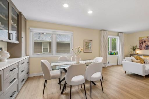 Open plan allows mingling with the chef