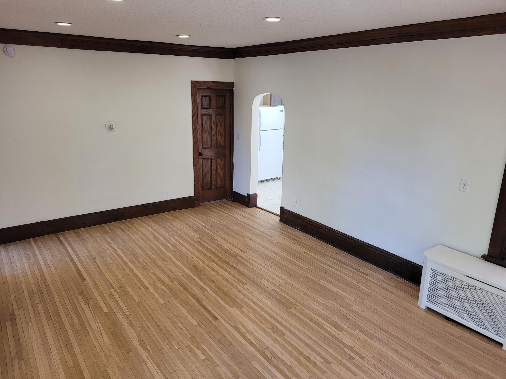Living room with beautiful hardwood floors.