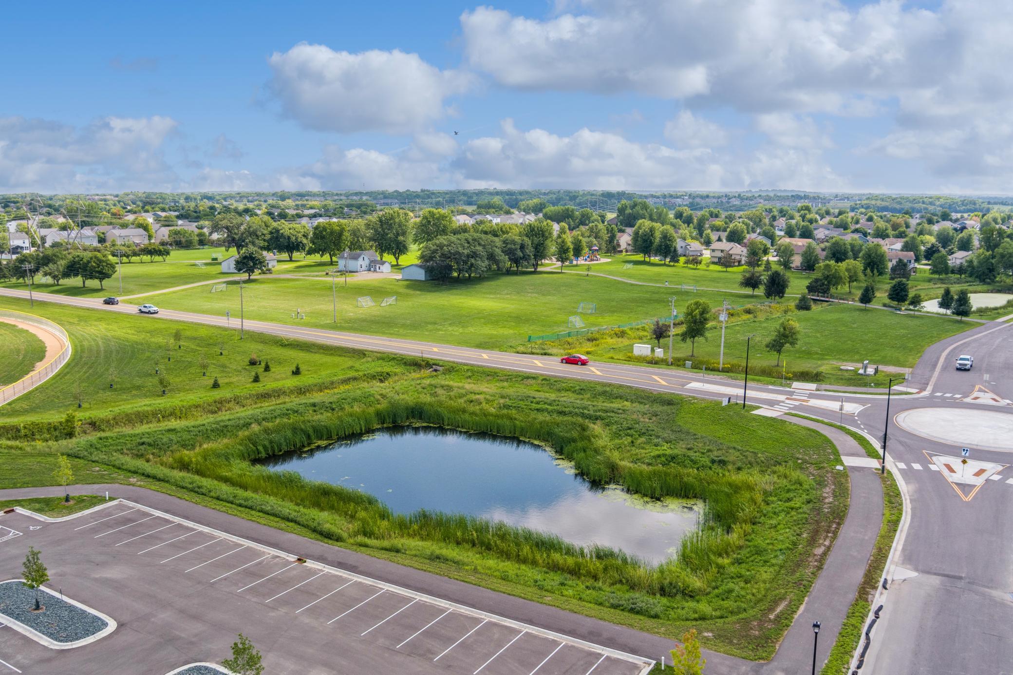 Community pond.