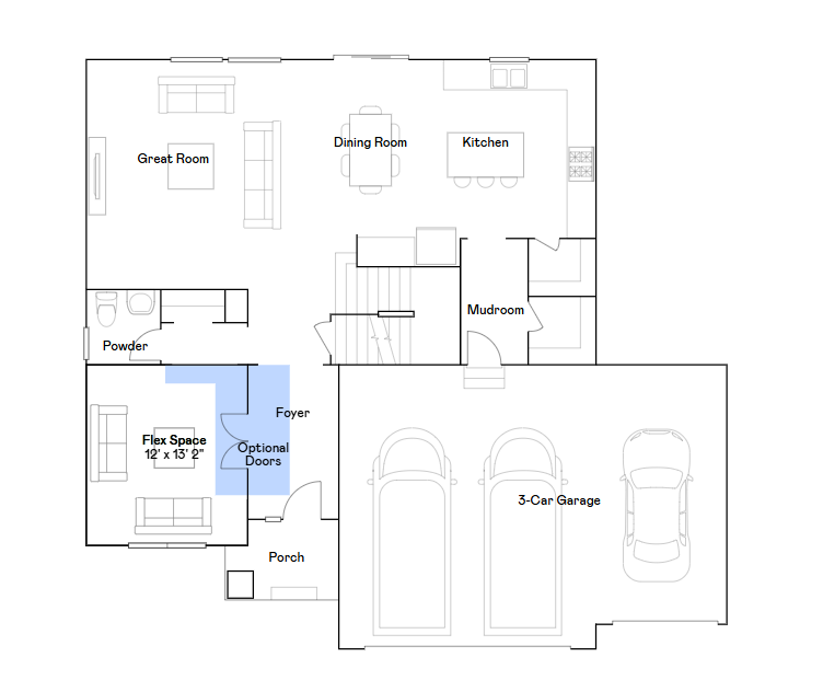 Lewis main level floorplan