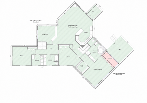 Floor Plan-Main Living Areas, Kitchen and Bedrooms
