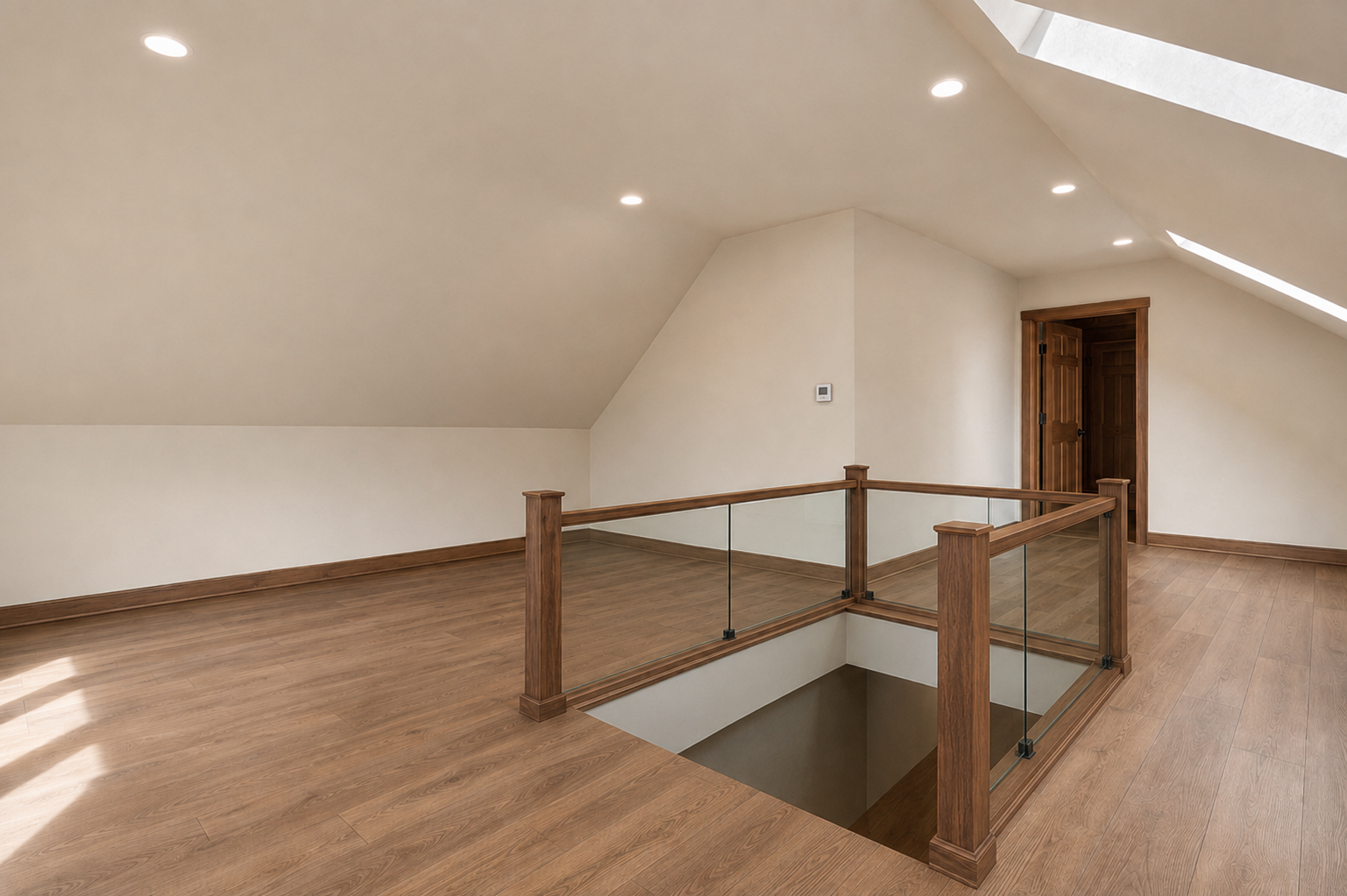 Virtually enhanced to depict what the space could like when finished