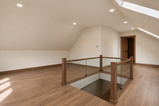 Virtually enhanced to depict what the space could like when finished