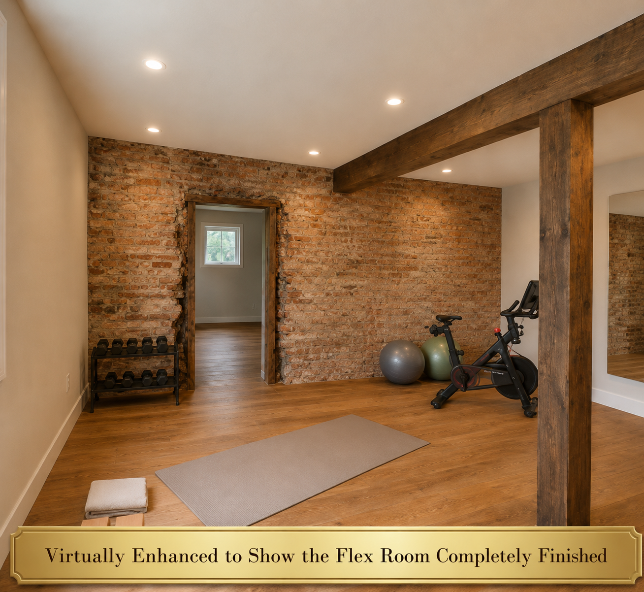 Main Floor Flex Room-Virtually finished as an exercise room.