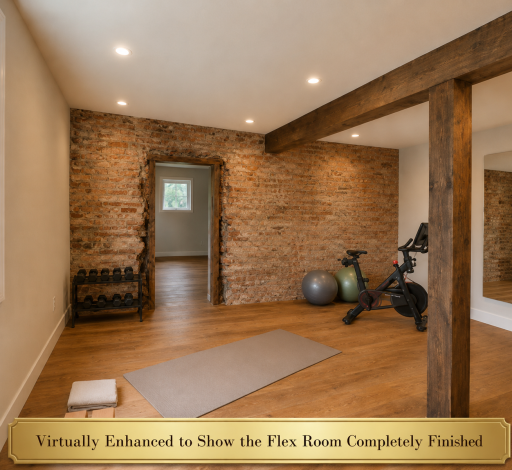 Main Floor Flex Room-Virtually finished as an exercise room.