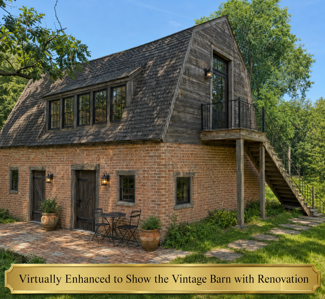Virtually Finished Barn showing its potential if it were to be renovated.