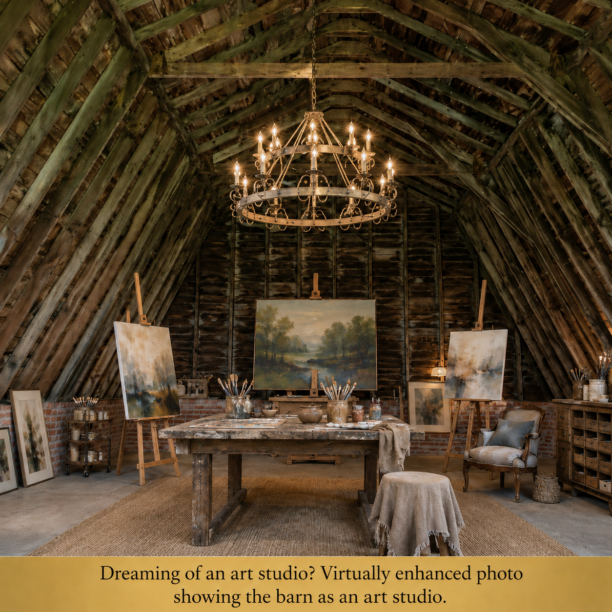 Barn as an art studio.