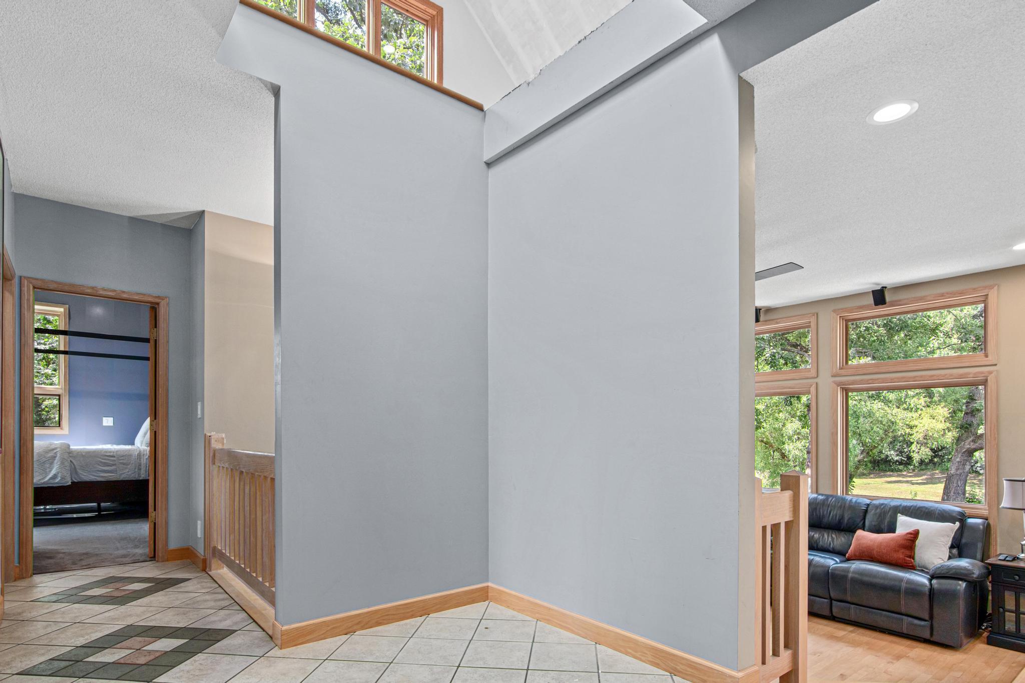 Hall entry to the 3rd-story, 424 sq ft loft. See the following photos for access ideas.