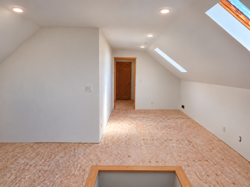 Upper Level Loft-Bedroom-Art Studio is 95% complete and offers stunning views of the prvate acreage, complete with a walk in closet, skylight and surrounded by windows.