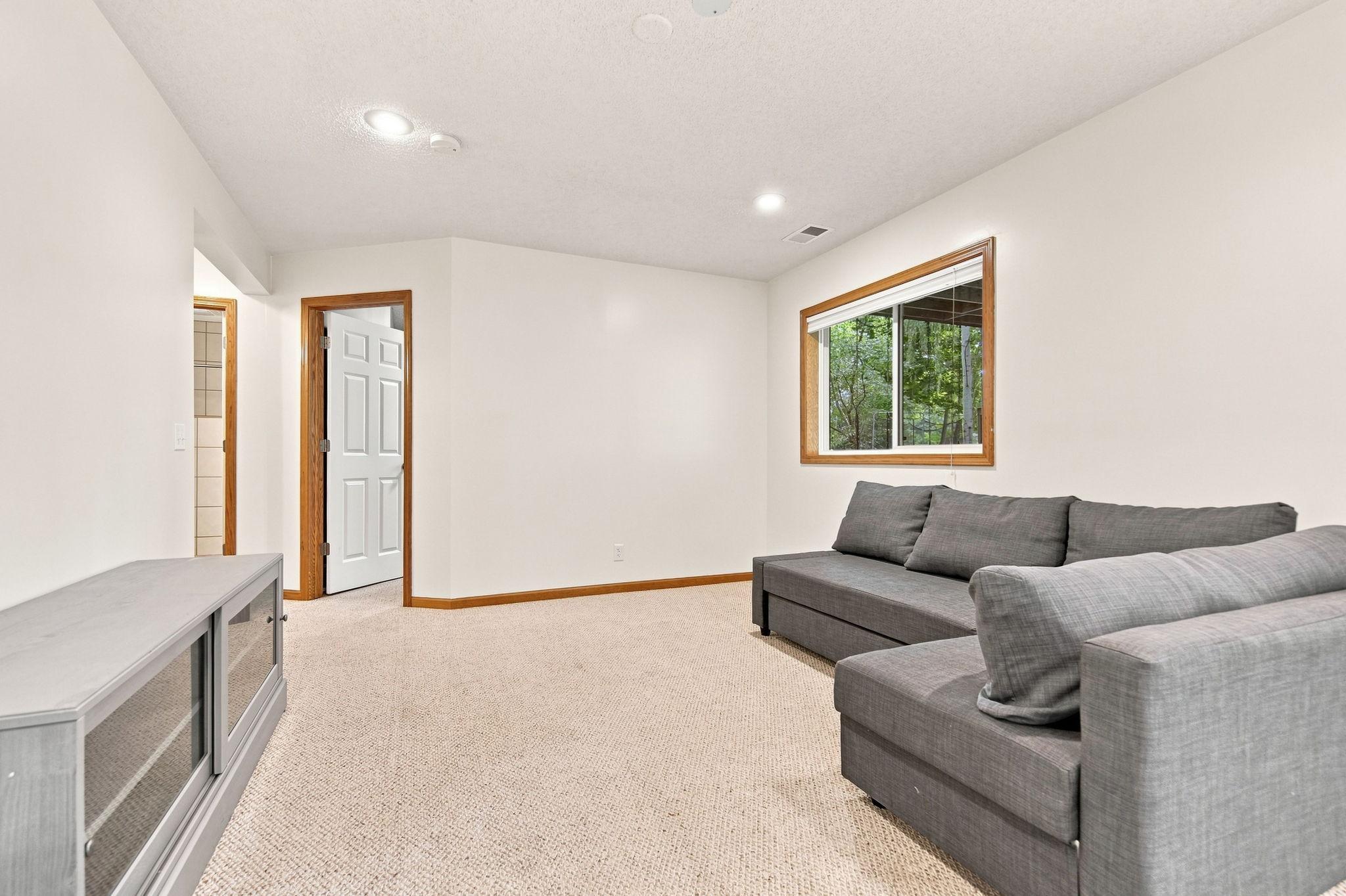 Lower level family room.
