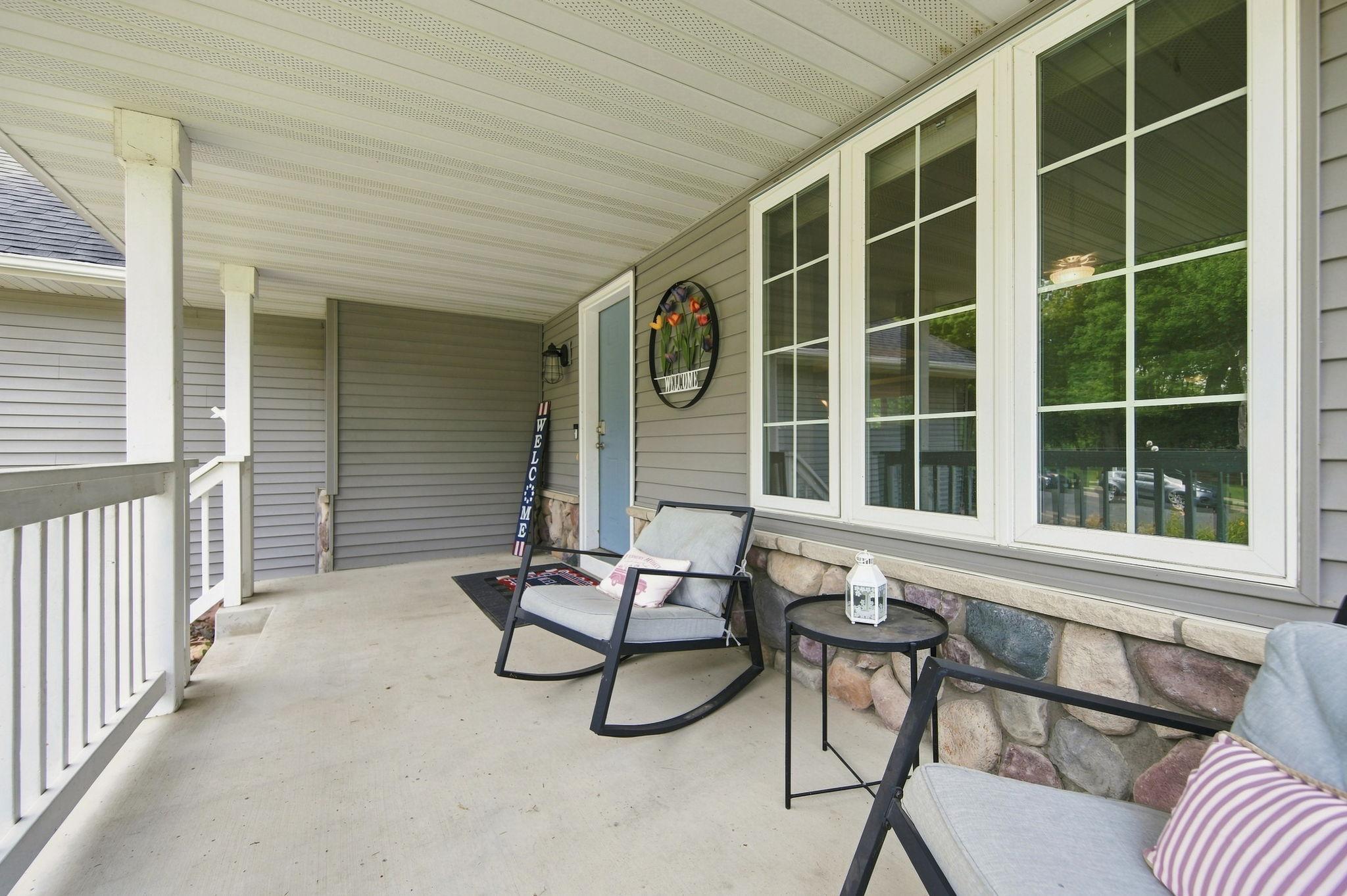 Sit back and relax on your huge front porch!