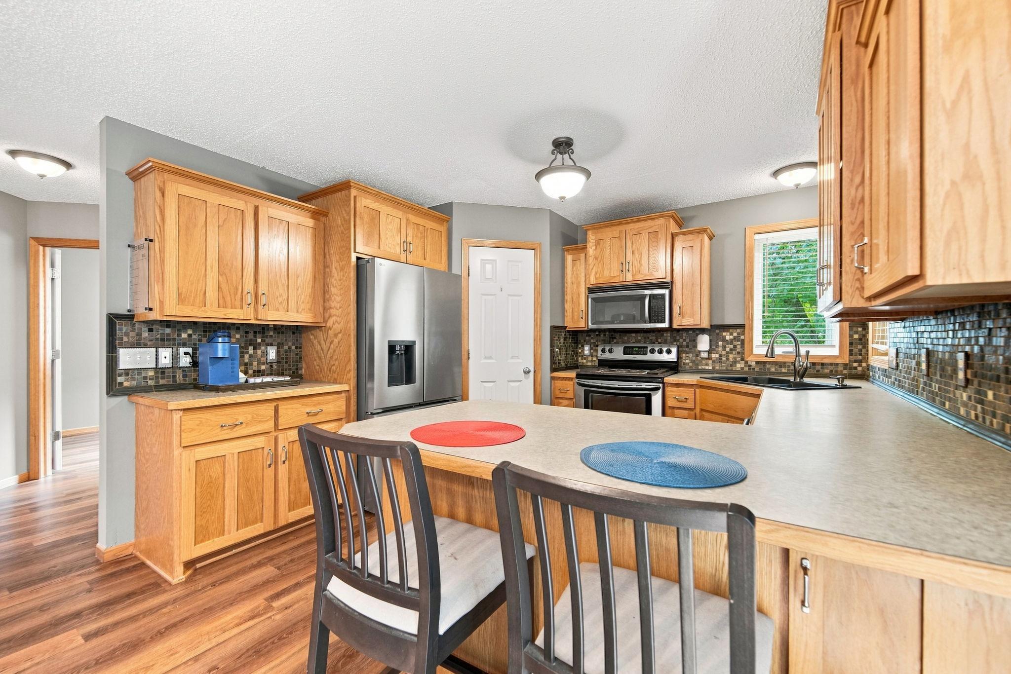 Kitchen has tons of counter and cabinet space!