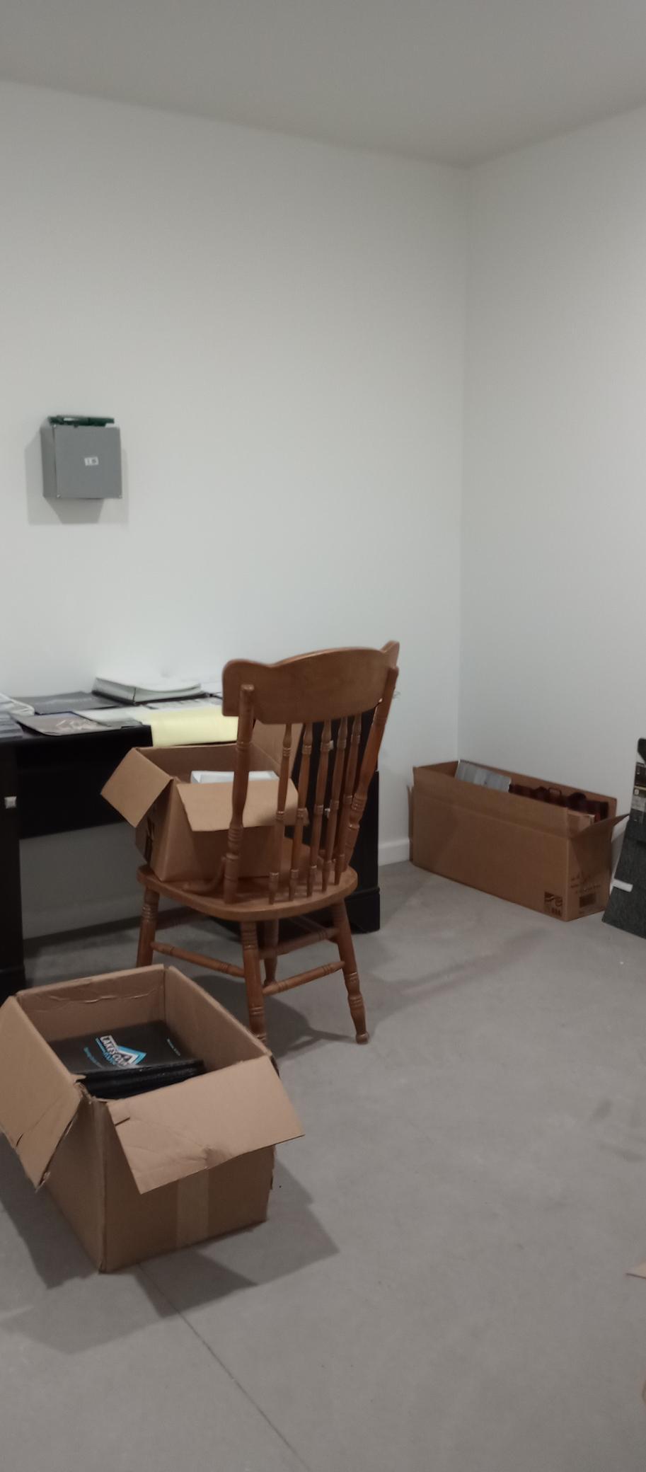 Office with drywall interior