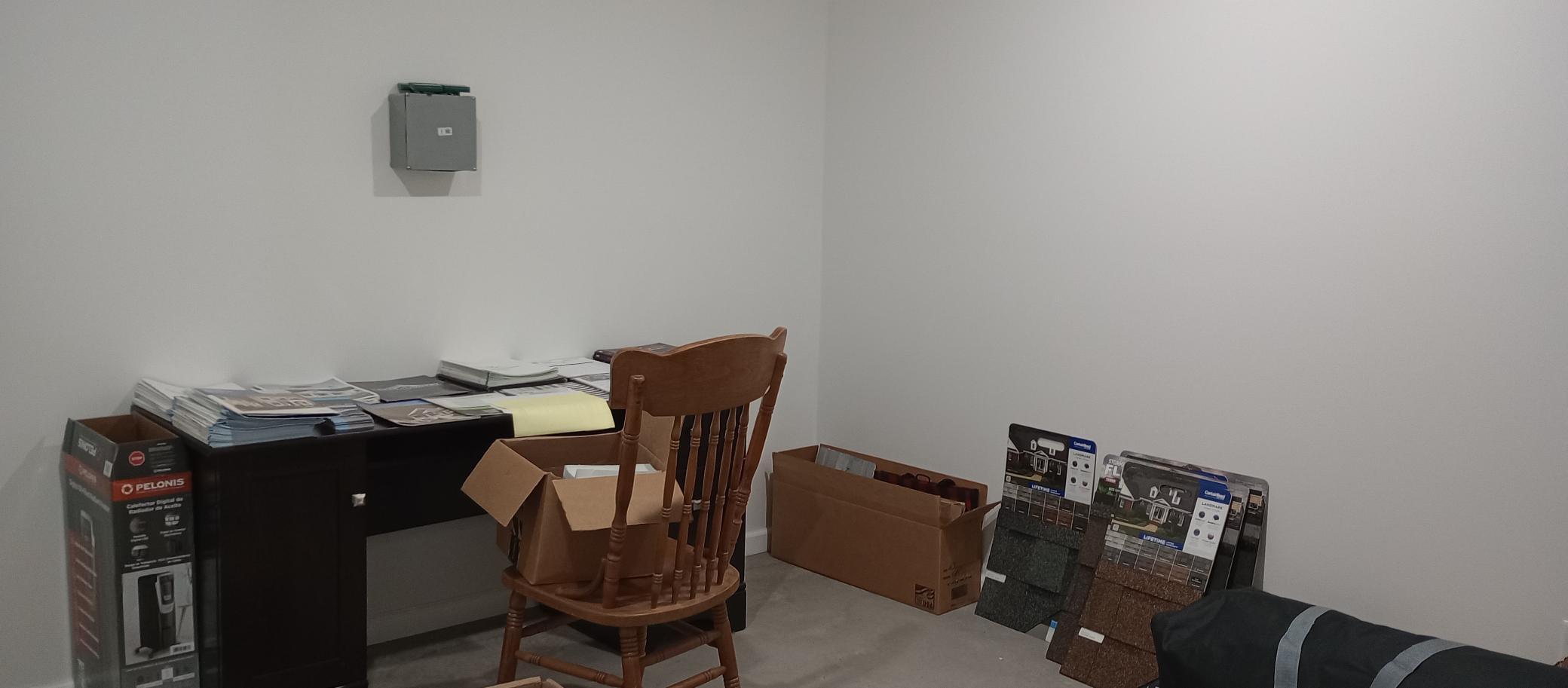 Office with drywall interior