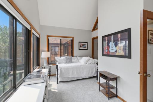 Another view of this sun-filled vaulted space.