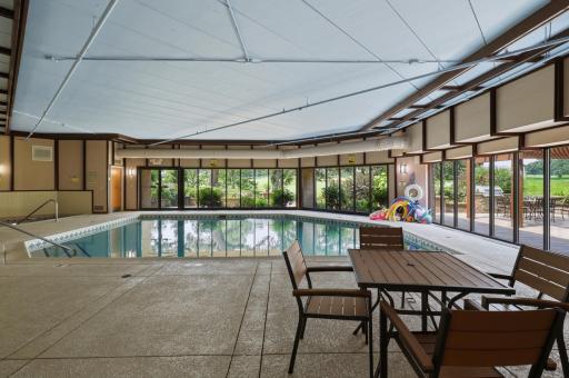 Enjoy resort-style amenities with this inviting indoor pool.