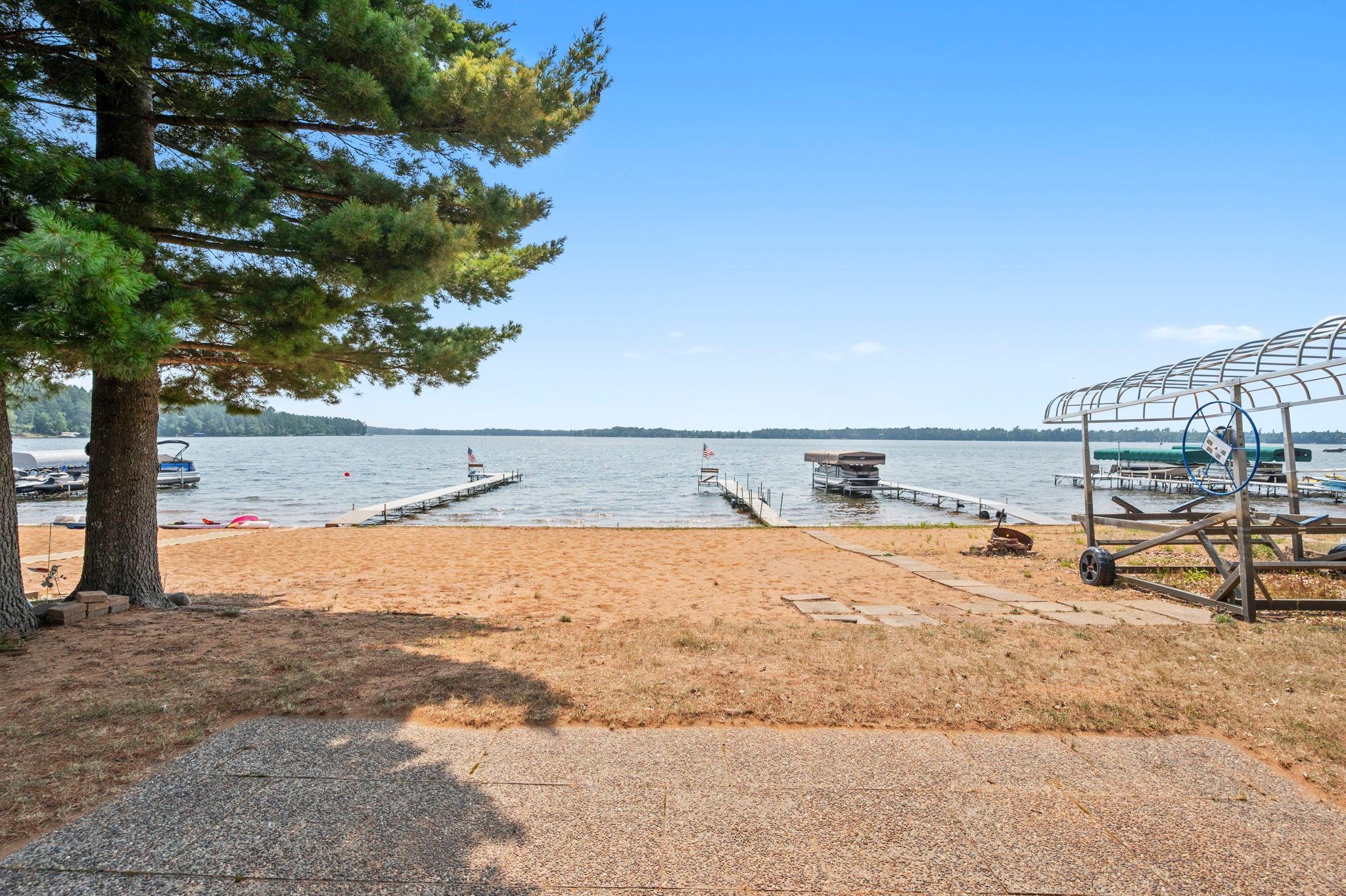 Level access to the water just feet away from the front porch.