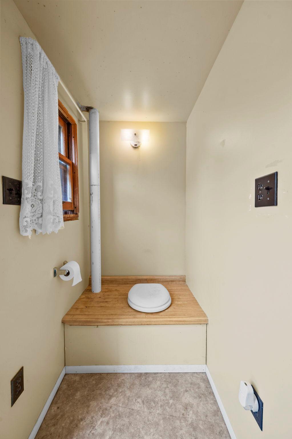 Interior of the outhouse