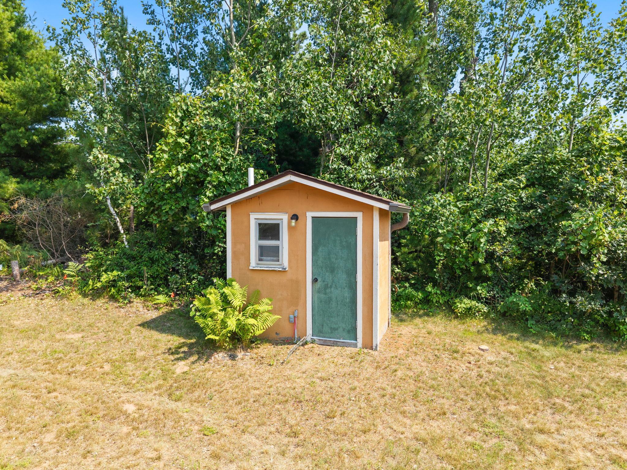 Working outhouse with electricity