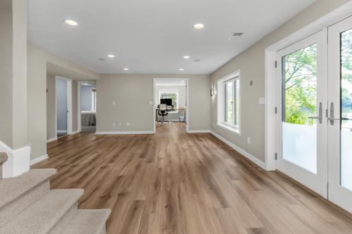 Modern lighting and plenty of natural light