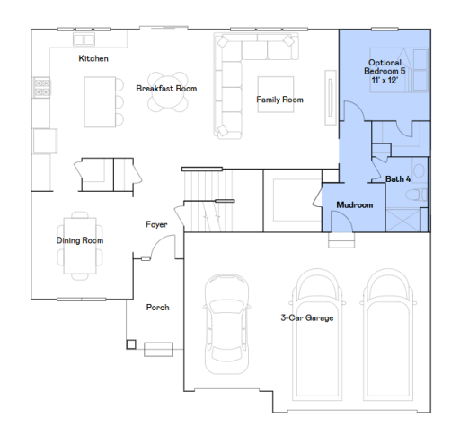 Mckinley main level floorplan