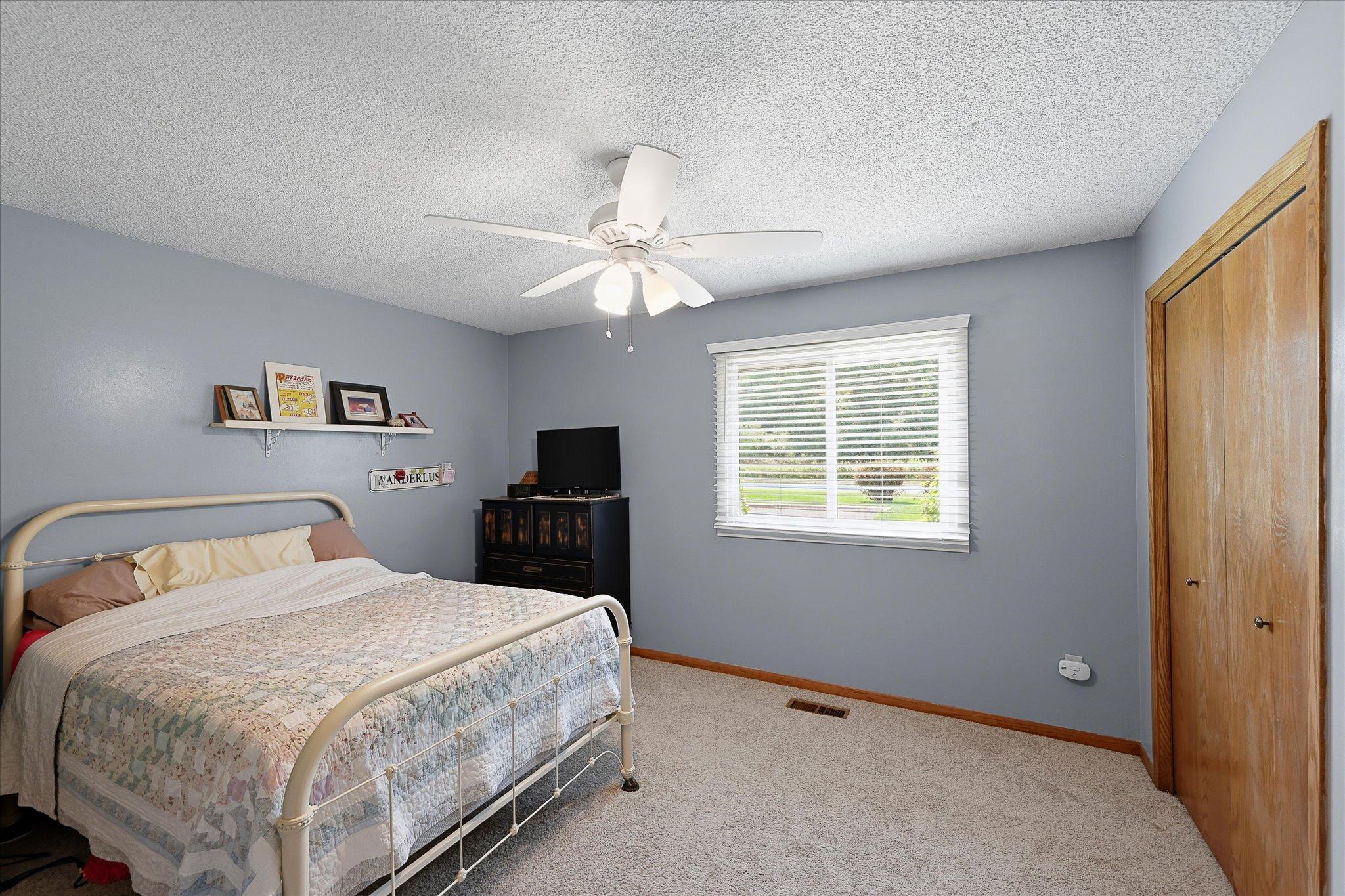 Double closets in primary bedroom