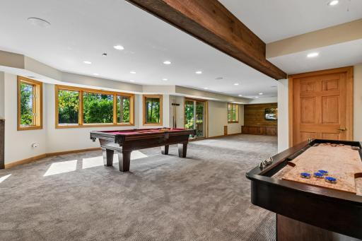 Lower level walk-out amusement room