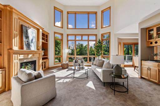 Glorious views with these Marvin brand windows with solar protective tint guard in this room