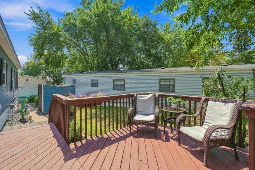 The deck is modular, and can me moved with the house.