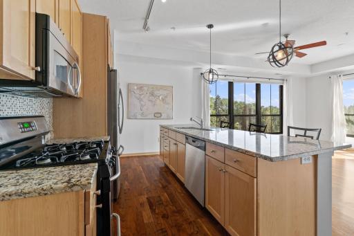 Stainless steel appliances & gas range