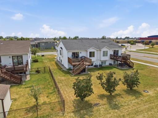 Aerial back of home