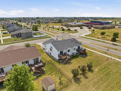 Aerial back of home