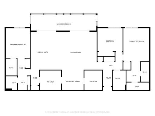 1,890 sq. ft. one-level floor plan with 3 bedrooms and 3 baths