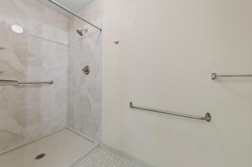 Step-in shower in the second primary bath
