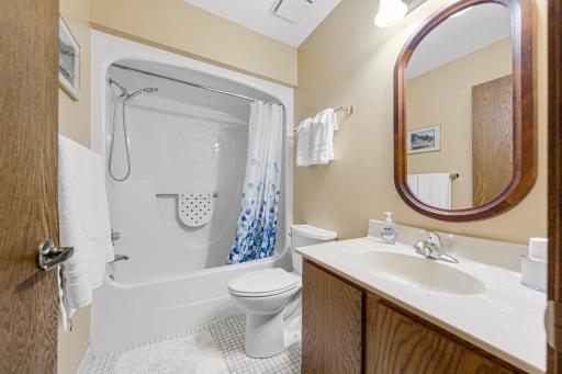 Private bath in the guest accommodations