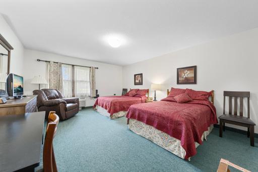 Two guest rooms are available to rent for overnight visitors